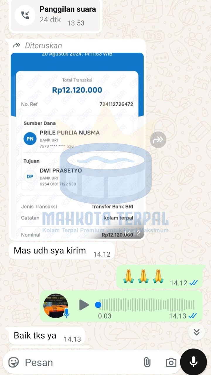testimoni kolam terpal