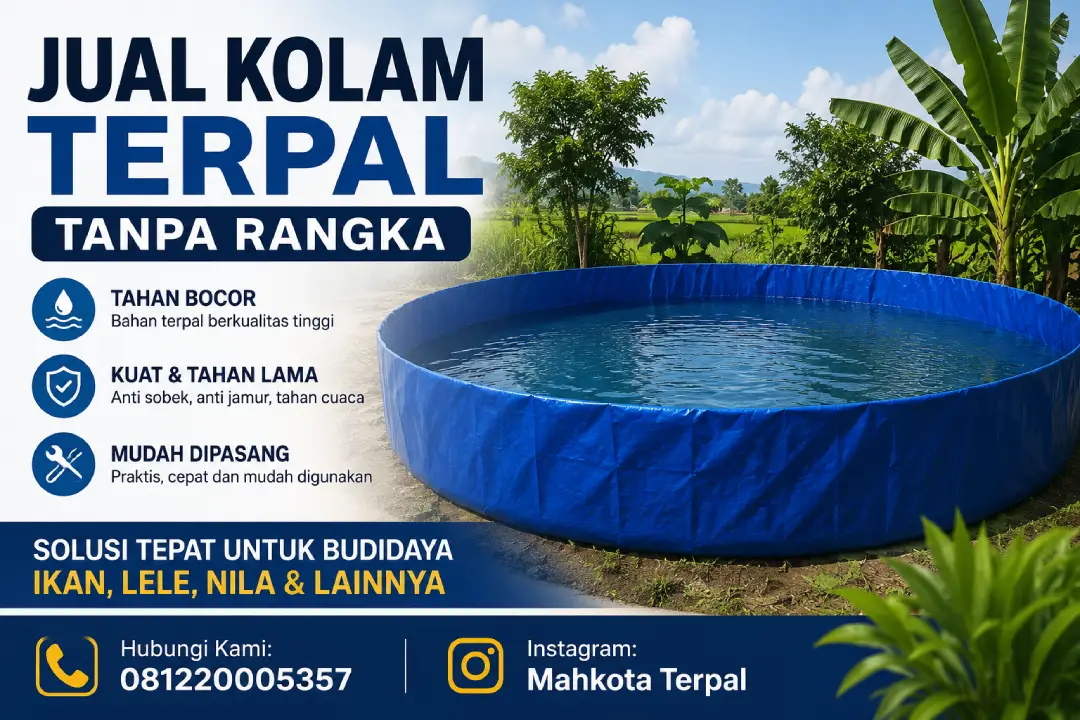 Jual Kolam Terpal Tanpa Rangka Terbaik untuk Budidaya